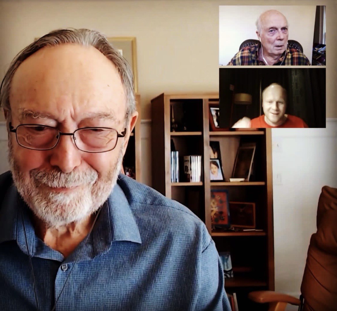 With Prof. Stephen Porges and Captain Tom Bunn, discussing the development of new therapeutic protocols